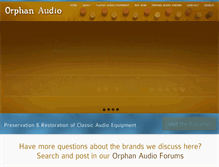 Tablet Screenshot of orphanaudio.com